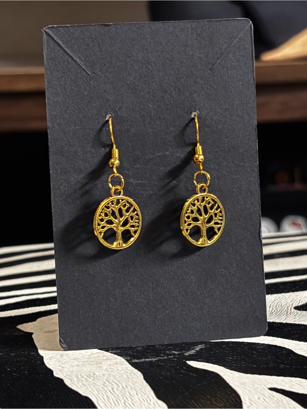Gold Tree of Life Dangle Earrings - Women Jewelry